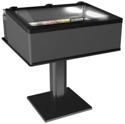 NORDCAP Auftisch-Eisvitrine MINI CREAM 4V LED GRAU