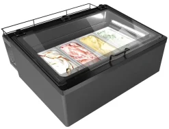 NORDCAP Auftisch-Eisvitrine MINI CREAM 4V LED GRAU