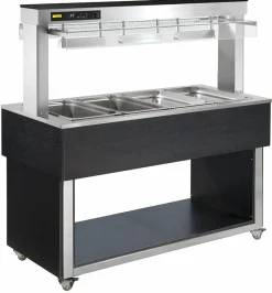 NordCap Bain-Marie TR-Red 4/1, fester Haube, Halogenheizlampen