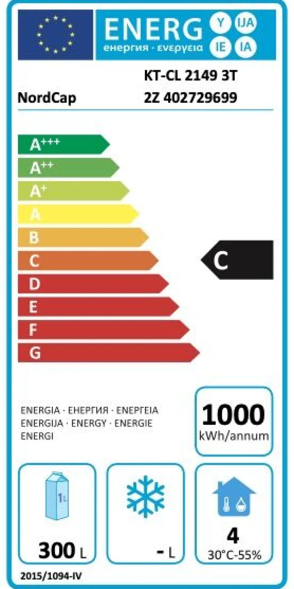 NordCap COOL-LINE Kühltisch (4 Abteile) KT-CL 2149 3T 2Z