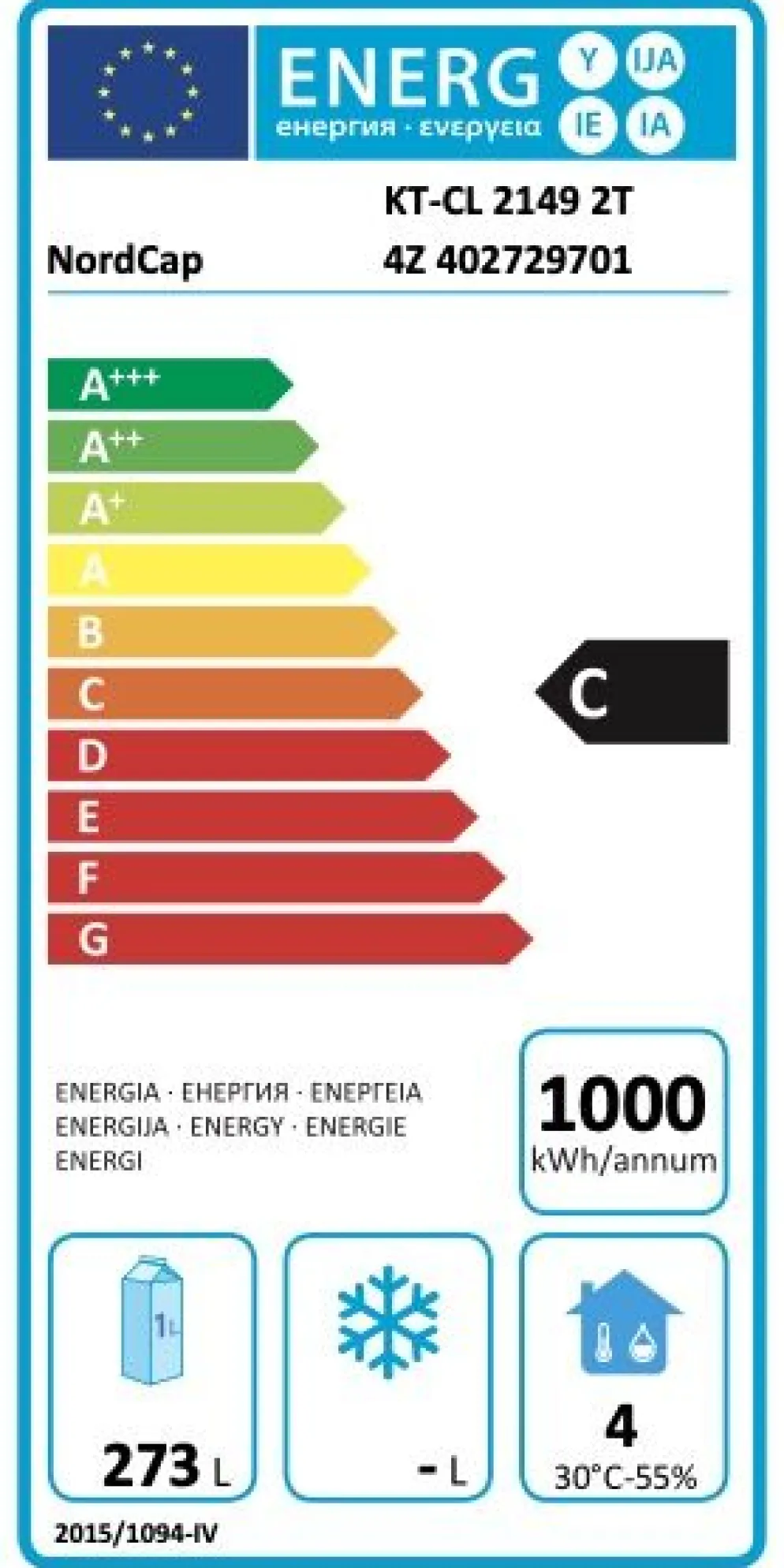 NordCap COOL-LINE Kühltisch (4 Abteile) KT-CL 2149 2T 4Z