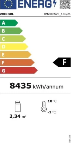 NordCap COOL-LINE Wandkühlregal OLIMPO-O 200 inkl. Nachtrollo