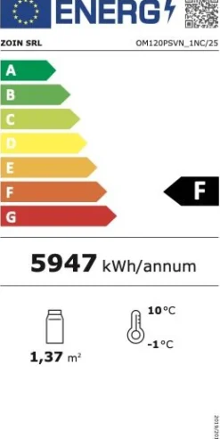 NordCap COOL-LINE Wandkühlregal OLIMPO-O 120 inkl. Nachtrollo