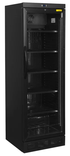 NORDCAP Glastürkühlschrank KU 385 G II BLACK, Breite 595mm