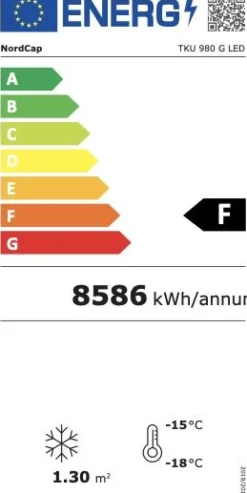 NORDCAP Glastürtiefkühlschrank TKU 980 G-LED