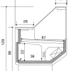 NordCap Kühltheke PATAGONIA 200UM Umluft, 2000x910x1250mm