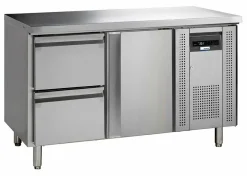 NordCap Kühltisch KTM2, 2 Schubladen 1/2GN, 1 Tür, 1355x700x860mm