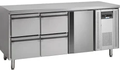 NordCap Kühltisch KTM3, 4 Schubladen 1/2GN, 1 Tür, 1795x700x860mm