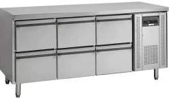 NordCap Kühltisch KTM3, 6 Schubladen 1/2GN, 1795x700x860mm