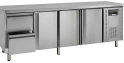 NordCap Kühltisch KTM4, 3 Türen GN1/1, 2 Schubladen, 2230x700x860mm