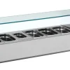 NORDCAP Pizzakühltisch-Aufsatz A1610 für 6x GN1/4, 1x GN1/9, Breite 1610mm