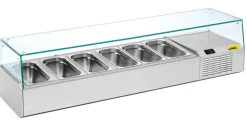 NORDCAP Pizzakühltisch-Aufsatz A1610 für 6x GN1/3, Breite 1610mm