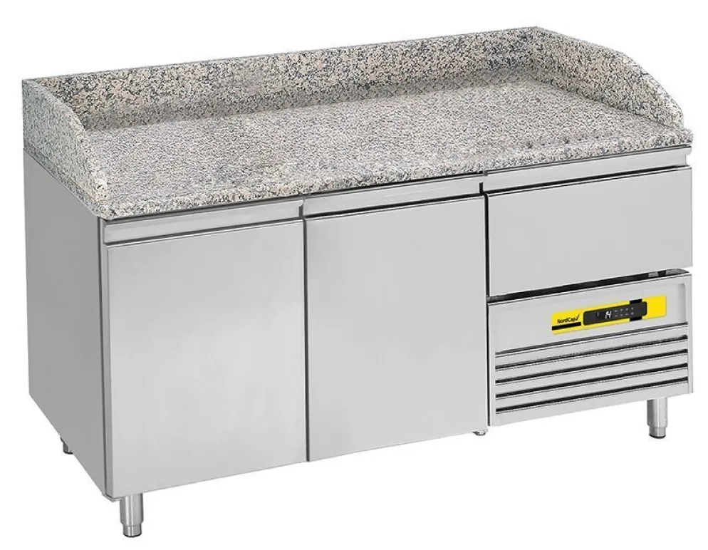 NORDCAP Pizzakühltisch PT 2-C, EN 600x400mm, Breite 1610mm