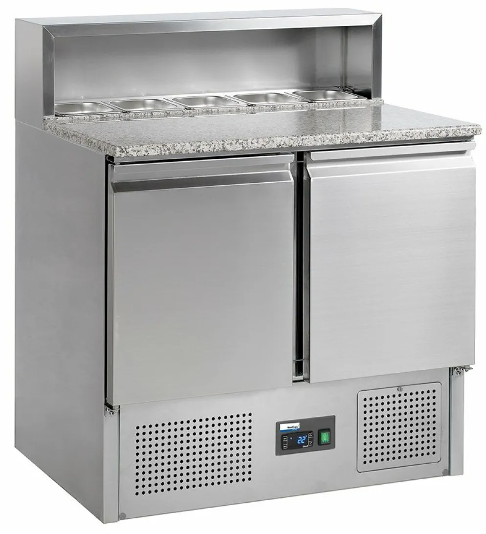 NordCap Pizzatisch PT 9 mit Granit, 5x GN 1/6