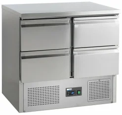 NordCap Universalkühltisch KT 9 4Z, 4x 1/2 Schubladen für GN 1/1