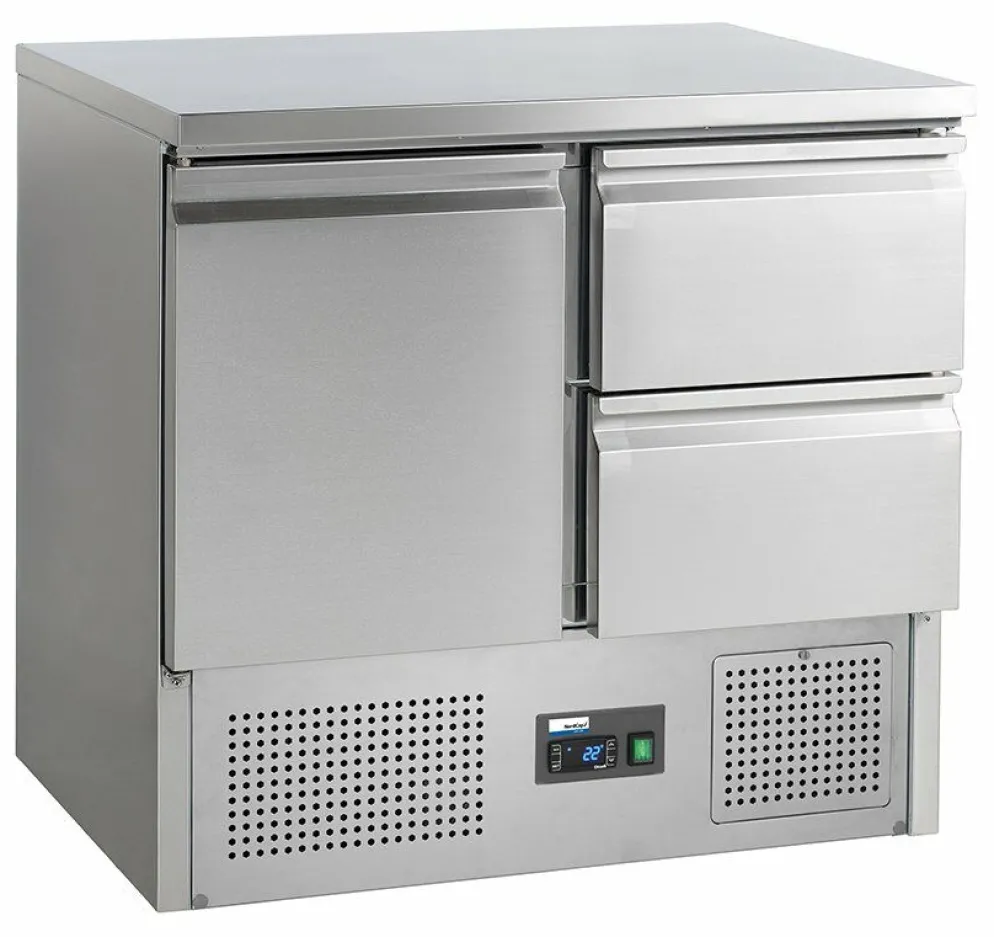 NordCap Universalkühltisch KT 9 1T-2Z,1 Tür, 2x 1/2 Schubladen