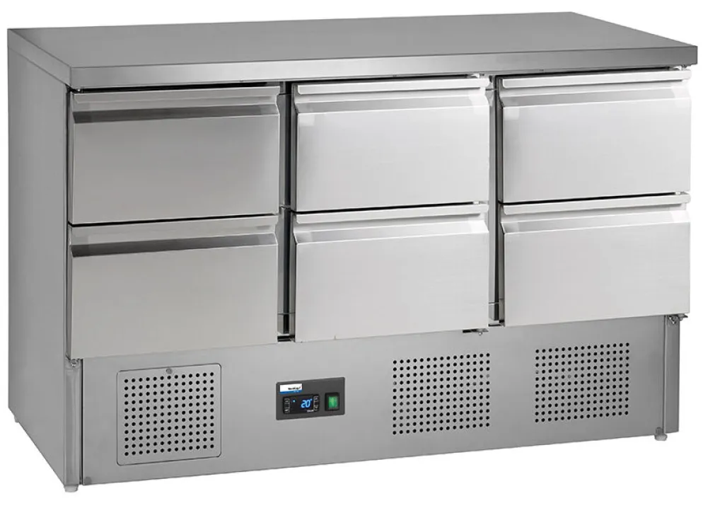 NordCap Universalkühltisch KT13 6Z für GN 1/1