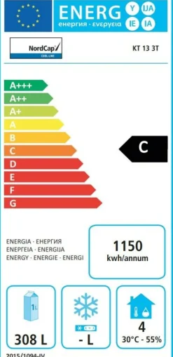 NordCap Universalkühltisch KT13 3T für GN 1/1, 3 Türen