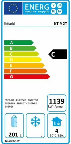 NordCap Universalkühltisch KT 9 2T, 2 Türen für GN 1/1