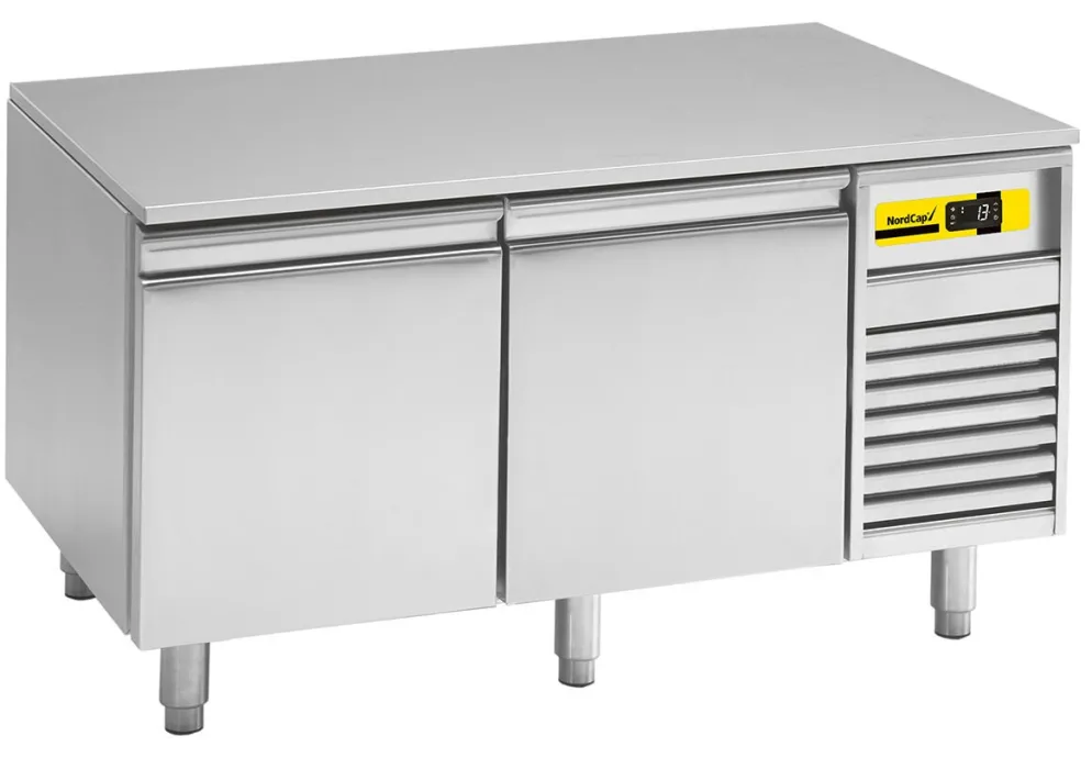 NordCap Unterbautiefkühltisch UTKT 1200, 2 Schubladen GN 1/1