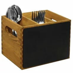 Olympia Besteckbehälter Holz mit Tafel