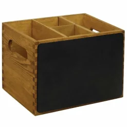 Olympia Besteckbehälter Holz mit Tafel