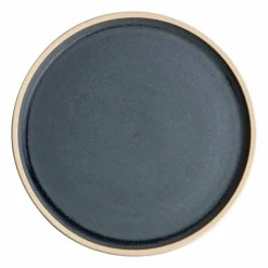 Olympia Canvas flacher runder Teller granit-blau Ø-18cm (6 Stück)