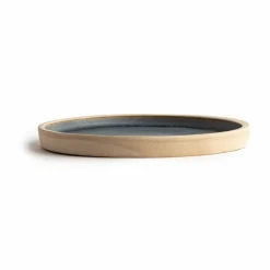 Olympia Canvas flacher runder Teller granit-blau Ø-18cm (6 Stück)