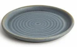 Olympia Canvas runder Teller mit schmalem Rand granit-blau Ø-18cm (6 Stück)