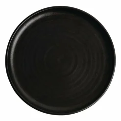 Olympia Canvas runder Teller mit schmalem Rand schwarz Ø-26,5cm (6 Stück)