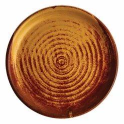 Olympia Canvas runder Teller mit schmalem Rand siena-rost Ø-18cm (6 Stück)