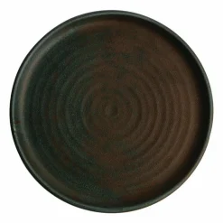 Olympia Canvas runder Teller mit schmalem Rand dunkelgrün Ø-26,5cm (6 Stück)