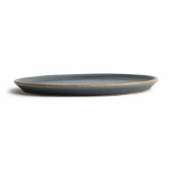 Olympia Canvas runder Teller mit schmalem Rand granit-blau Ø-26,5cm (6 Stück)