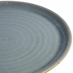 Olympia Canvas runder Teller mit schmalem Rand granit-blau Ø-26,5cm (6 Stück)