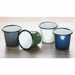 Olympia Emaille Saucenbecher weiß-blau 11,4cl (6 Stück)