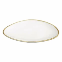 Olympia Kiln dreieckige Teller Kreideweiß 23cm (6 Stück)