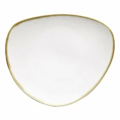 Olympia Kiln dreieckige Teller Kreideweiß 23cm (6 Stück)