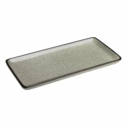 Olympia Mineral rechteckige Teller 23 x 12cm, Porzellan (6 Stück)