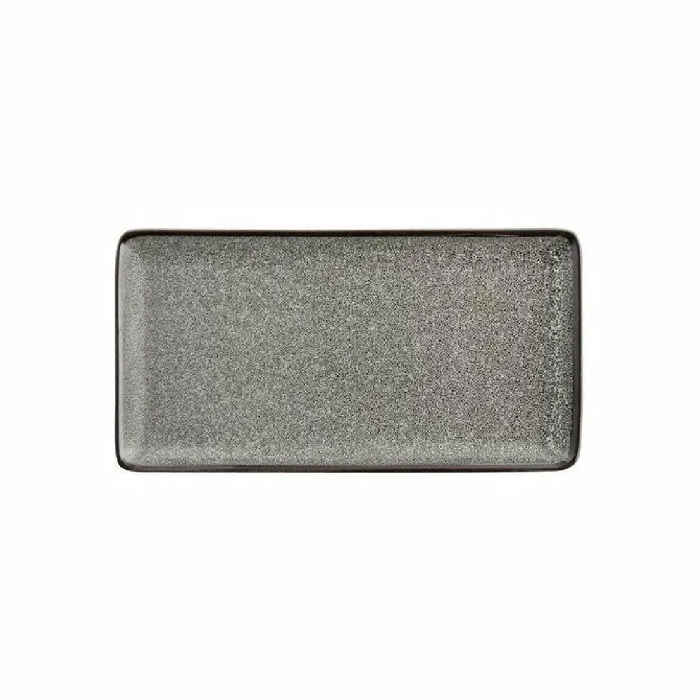 Olympia Mineral rechteckige Teller 33,5 x 16cm, Porzellan (4 Stück)