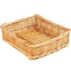 Olympia quadratischer Brotkorb Weide 24cm