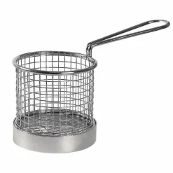 Olympia rundes Frittierkörbchen mit Stiel Edelstahl, 9,5cm