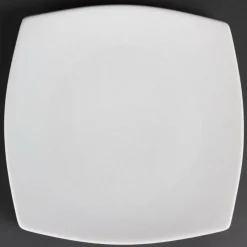 Olympia Whiteware abgerundete quadratische Teller 24cm (12 Stück)