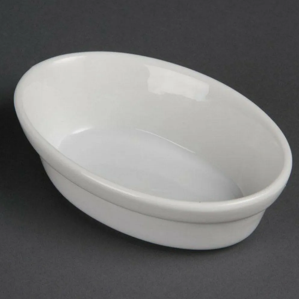 Olympia Whiteware ovale Schale 16cm (6 Stück)