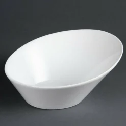 Olympia Whiteware ovale schräge Schüsseln (3 Stück)