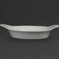 Olympia Whiteware runde Schale mit Griffen 19cm (6 Stück)