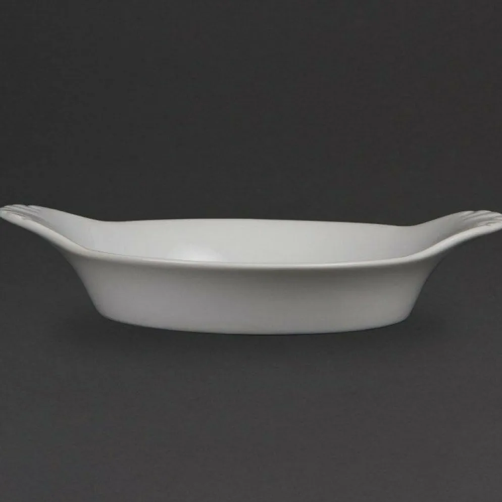 Olympia Whiteware runde Schale mit Griffen 22cm (6 Stück)