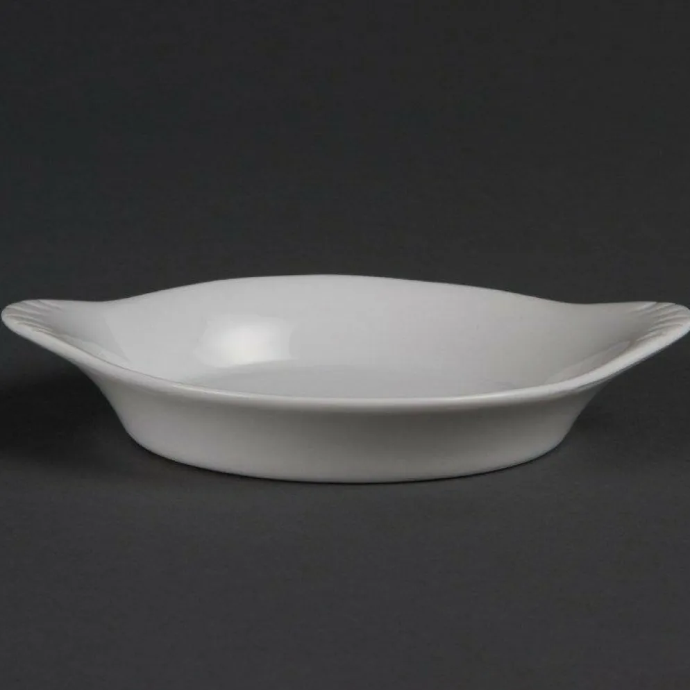Olympia Whiteware runde Schale mit Griffen 15,5cm (6 Stück)