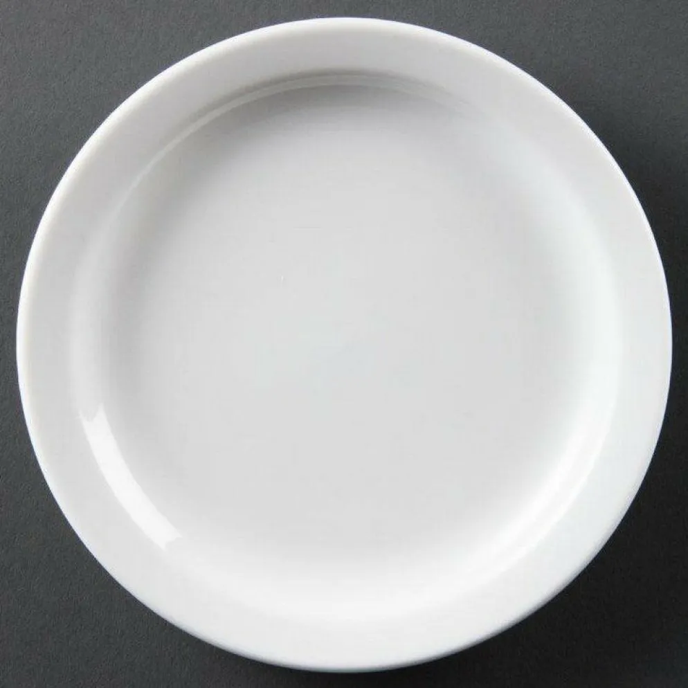 Olympia Whiteware Teller mit schmalem Rand 20cm (12 Stück)