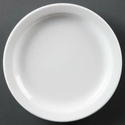 Olympia Whiteware Teller mit schmalem Rand 28cm, 6 Stück