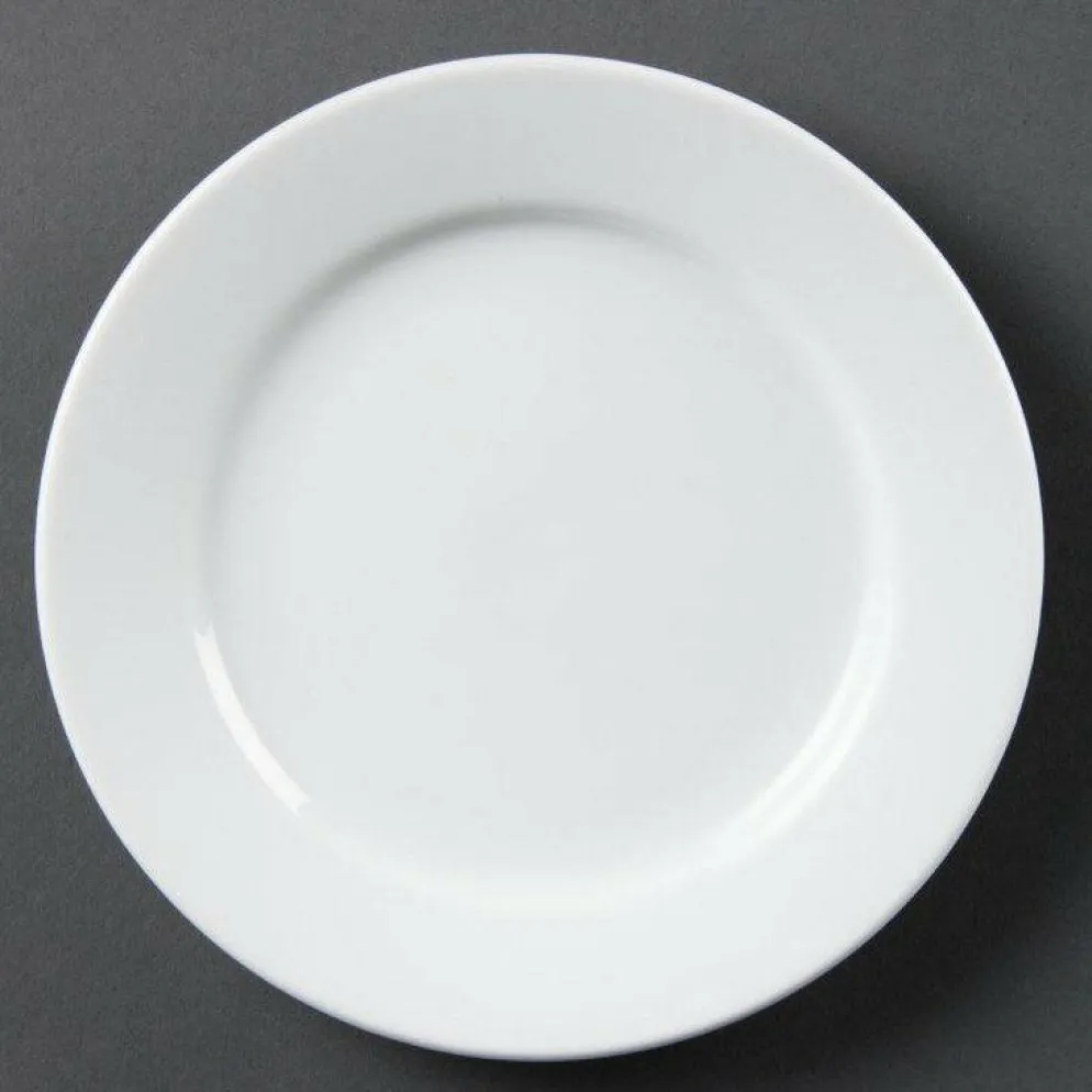 Olympia Whiteware Teller mit breitem Rand 31cm (6 Stück)